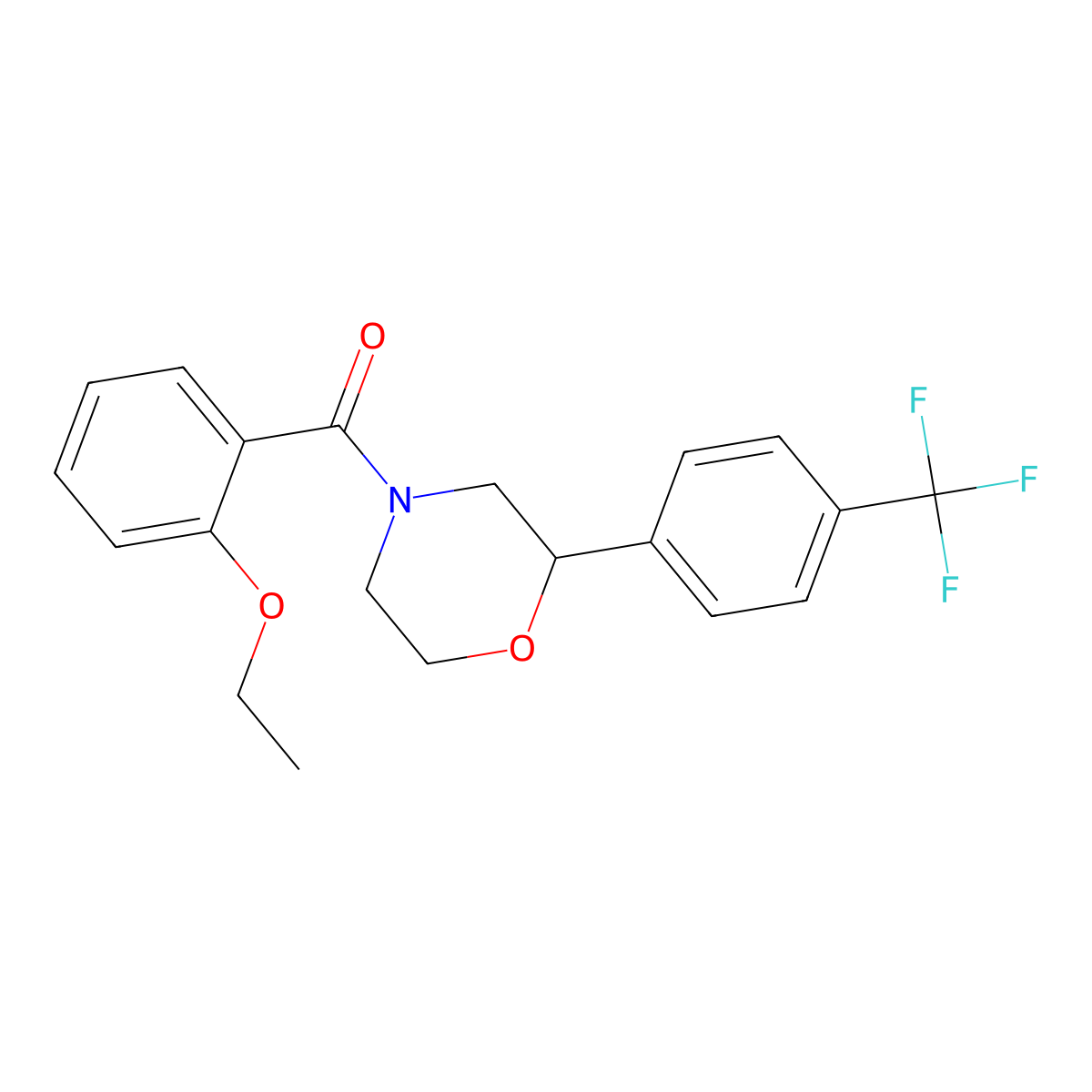 (2-Ethoxyphenyl)(2-(4-(trifluoromethyl)phenyl)morpholino)methanone molecular structure, CAS 1351589-19-9