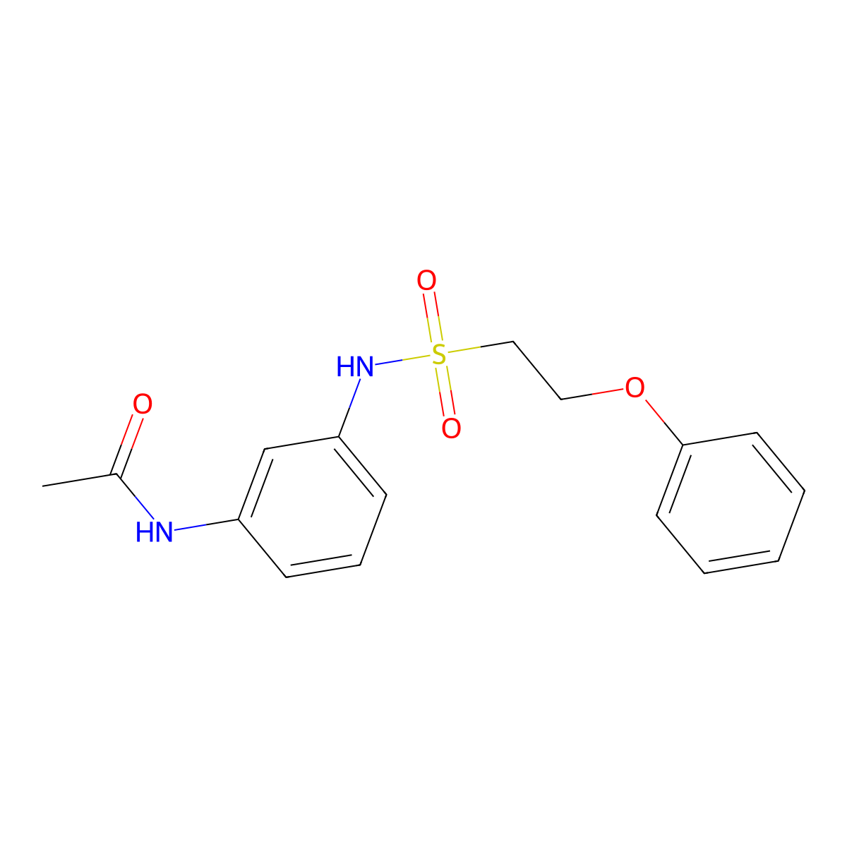N-[3-(2-phenoxyethanesulfonamido)phenyl]acetamide molecular structure, CAS 1351589-65-5
