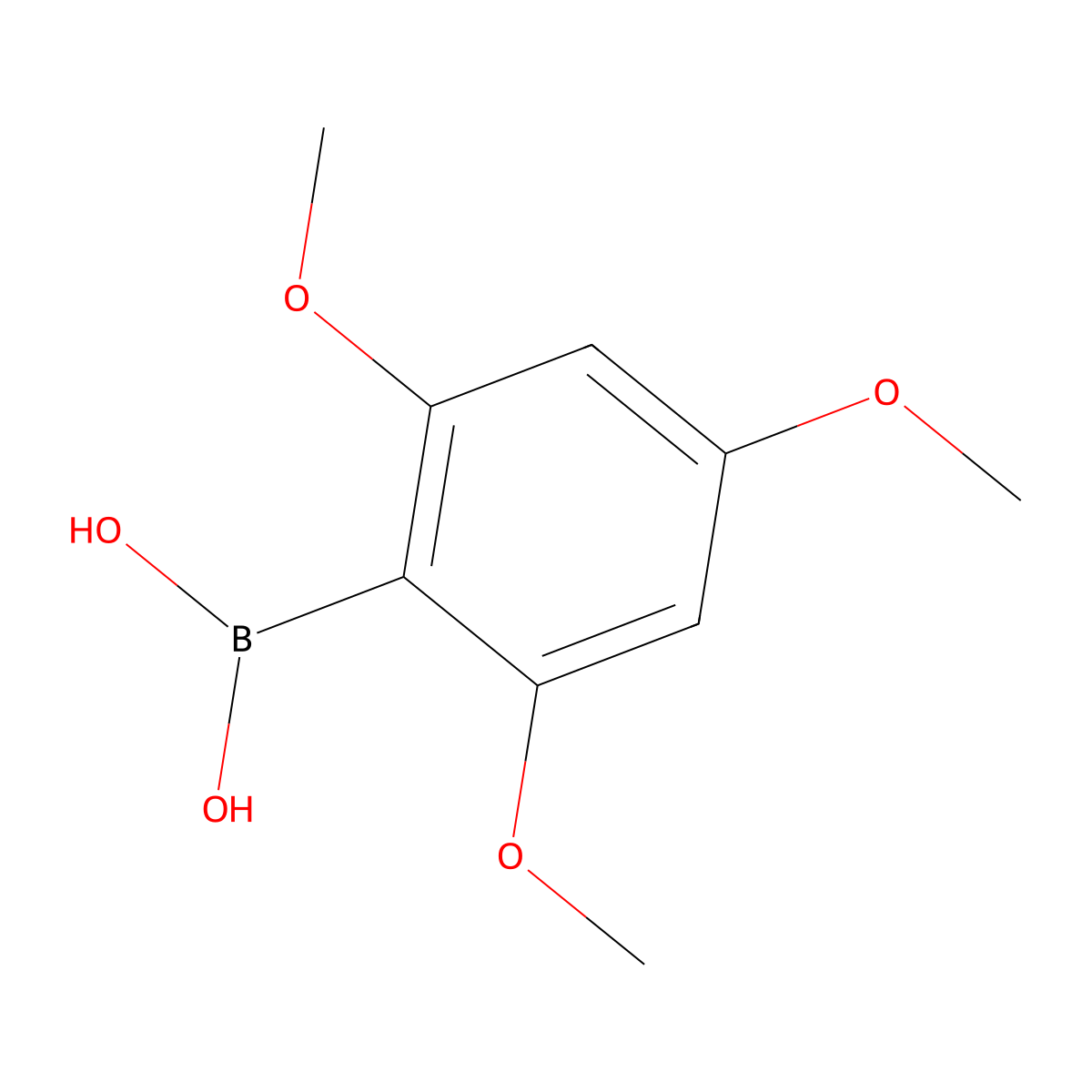 2,4,6-Trimethoxyphenylboronic acid molecular structure, CAS 135159-25-0