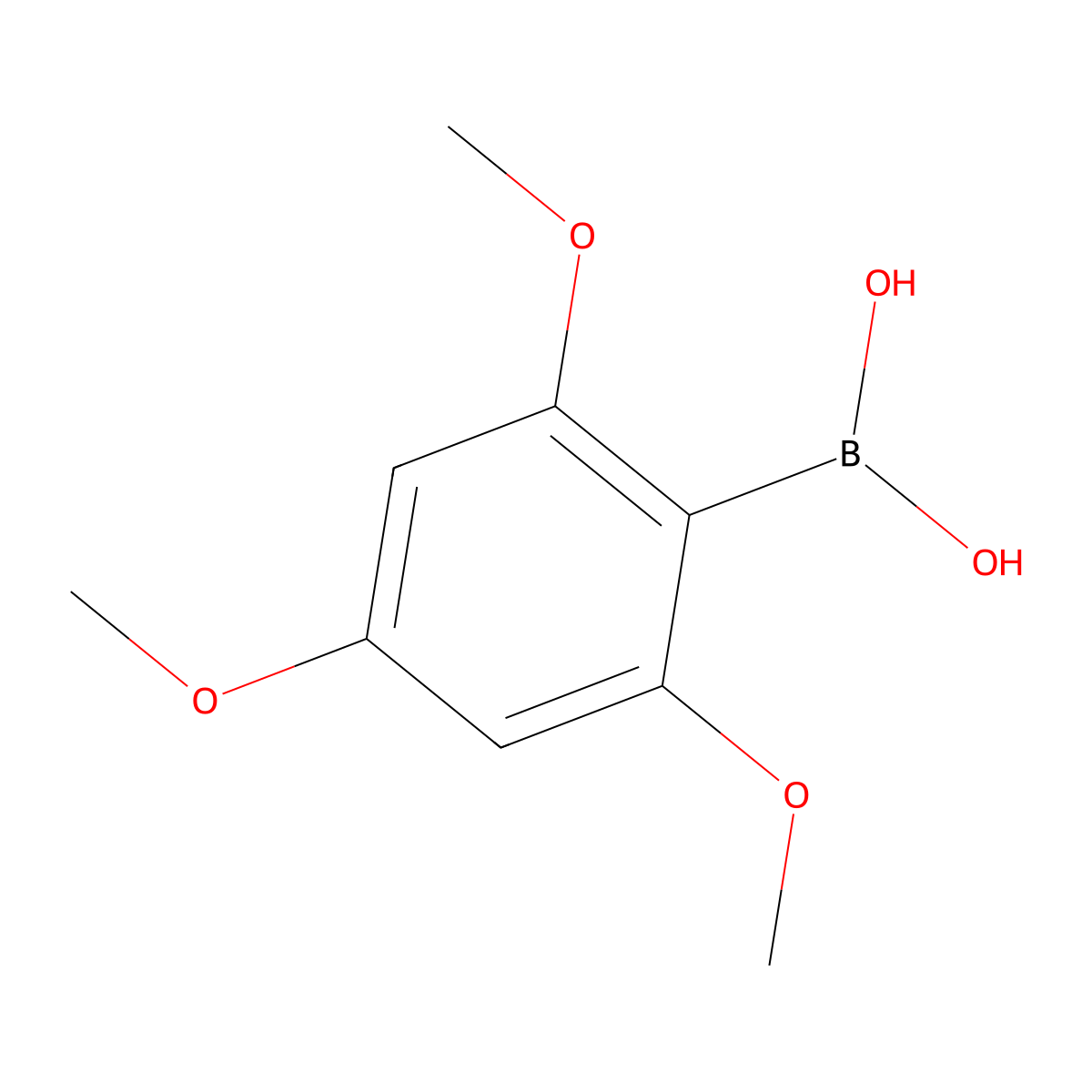 2,4,6-Trimethoxyphenylboronic acid molecular structure, CAS 135159-25-0