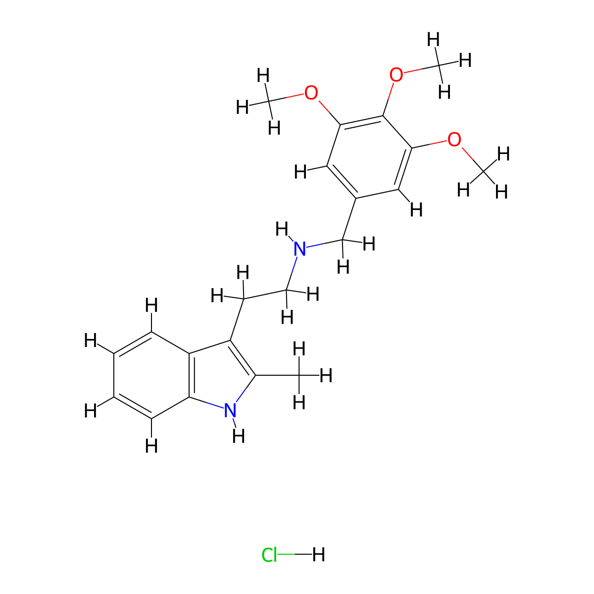2-(2-methyl-1H-indol-3-yl)-N-(3,4,5-trimethoxybenzyl)ethanamine hydrochloride molecular structure, CAS 1351590-01-6