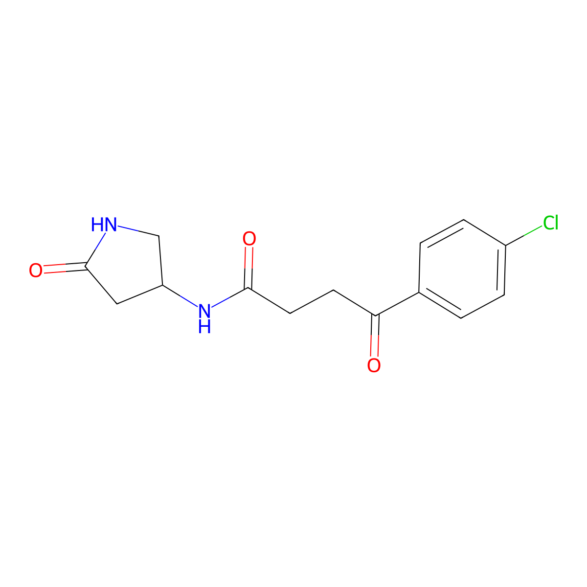 4-(4-chlorophenyl)-4-oxo-N-(5-oxopyrrolidin-3-yl)butanamide molecular structure, CAS 1351590-11-8
