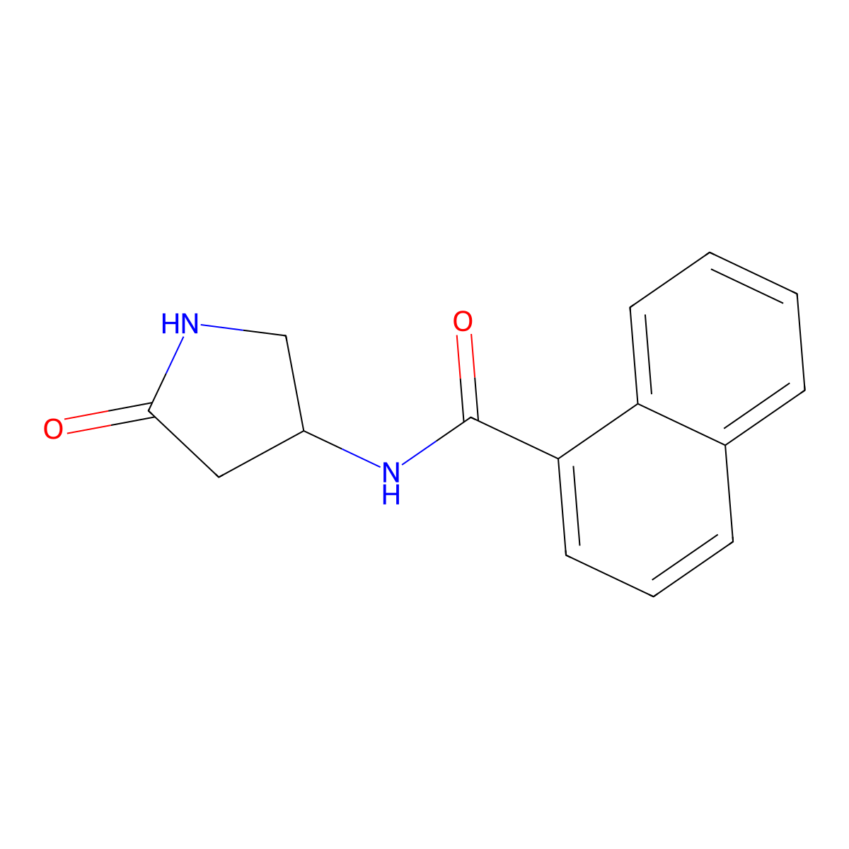 N-(5-oxopyrrolidin-3-yl)-1-naphthamide molecular structure, CAS 1351590-19-6