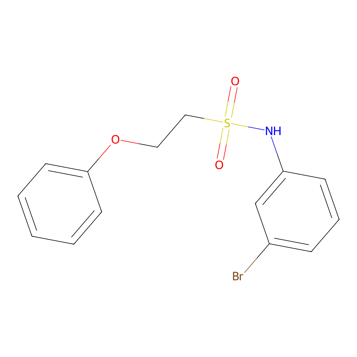 N-(3-bromophenyl)-2-phenoxyethanesulfonamide molecular structure, CAS 1351590-33-4