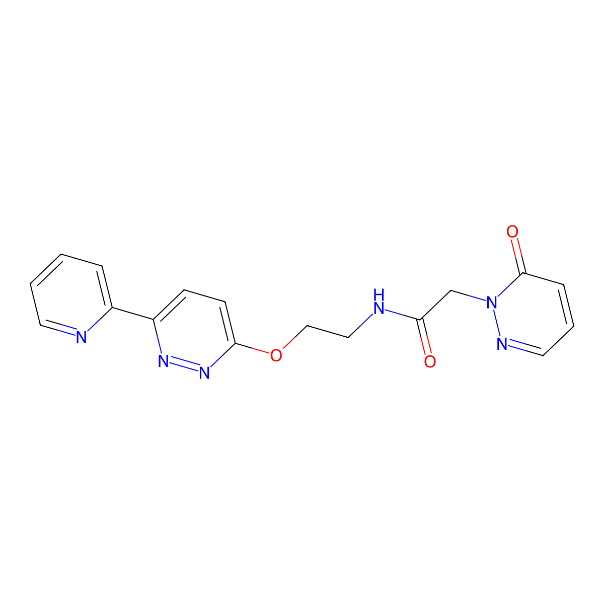 2-(6-oxopyridazin-1(6H)-yl)-N-(2-((6-(pyridin-2-yl)pyridazin-3-yl)oxy)ethyl)acetamide molecular structure, CAS 1351590-44-7