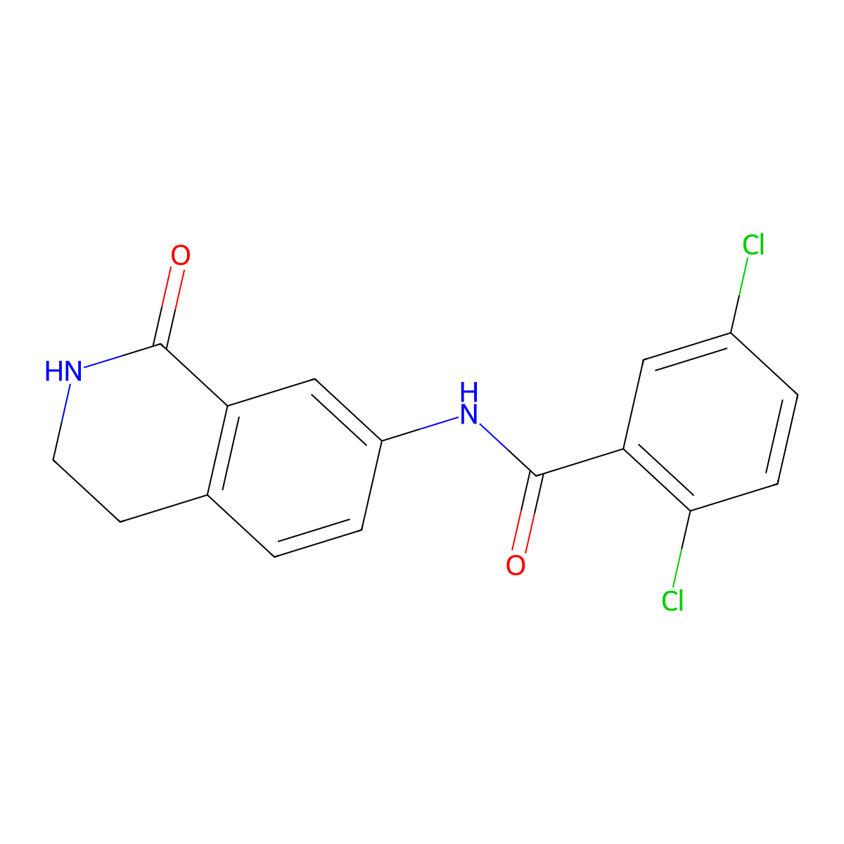 2,5-dichloro-N-(1-oxo-1,2,3,4-tetrahydroisoquinolin-7-yl)benzamide molecular structure, CAS 1351590-79-8