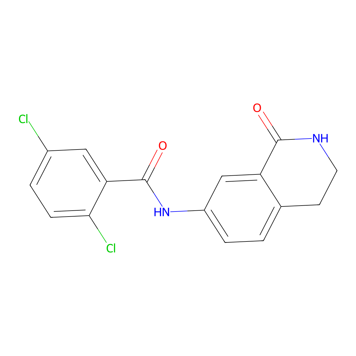 2,5-dichloro-N-(1-oxo-1,2,3,4-tetrahydroisoquinolin-7-yl)benzamide molecular structure, CAS 1351590-79-8
