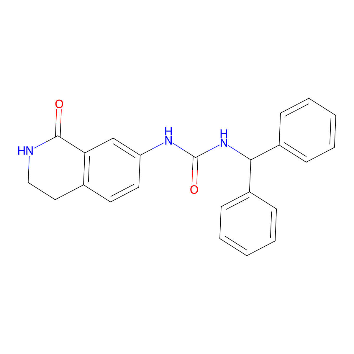 1-Benzhydryl-3-(1-oxo-1,2,3,4-tetrahydroisoquinolin-7-yl)urea molecular structure, CAS 1351590-94-7