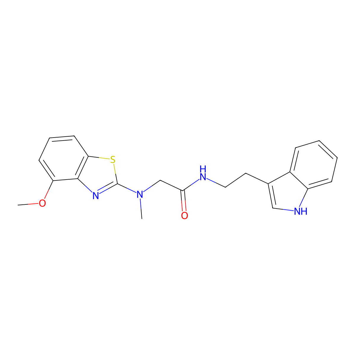 N-(2-(1H-indol-3-yl)ethyl)-2-((4-methoxybenzo[d]thiazol-2-yl)(methyl)amino)acetamide molecular structure, CAS 1351591-07-5