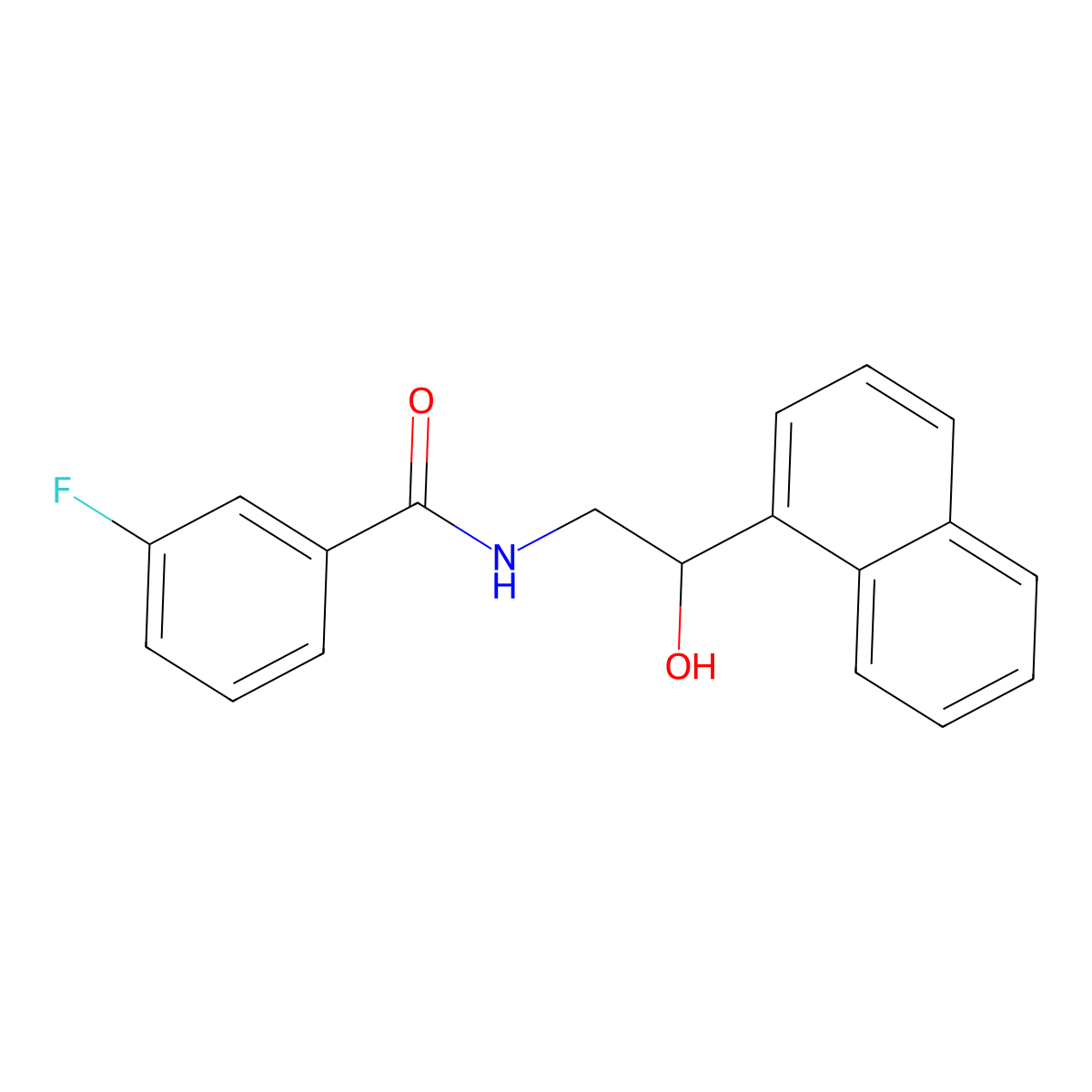 3-fluoro-N-(2-hydroxy-2-(naphthalen-1-yl)ethyl)benzamide molecular structure, CAS 1351591-10-0