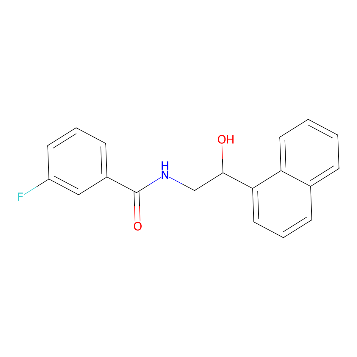 3-fluoro-N-(2-hydroxy-2-(naphthalen-1-yl)ethyl)benzamide molecular structure, CAS 1351591-10-0