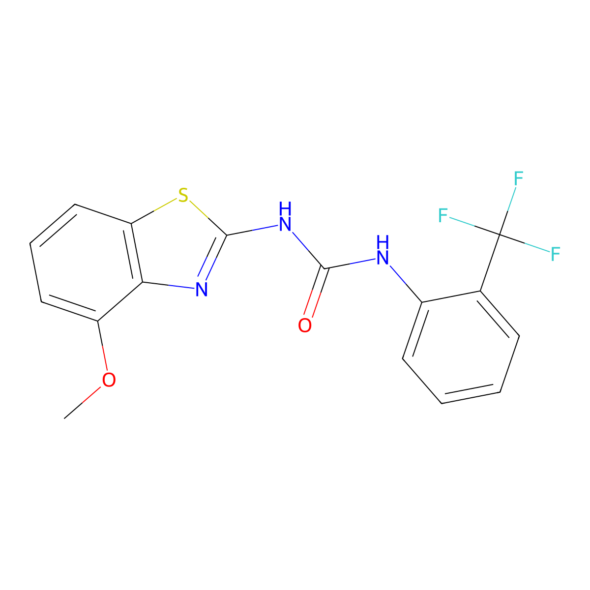 1-(4-Methoxybenzo[d]thiazol-2-yl)-3-(2-(trifluoromethyl)phenyl)urea molecular structure, CAS 1351591-32-6