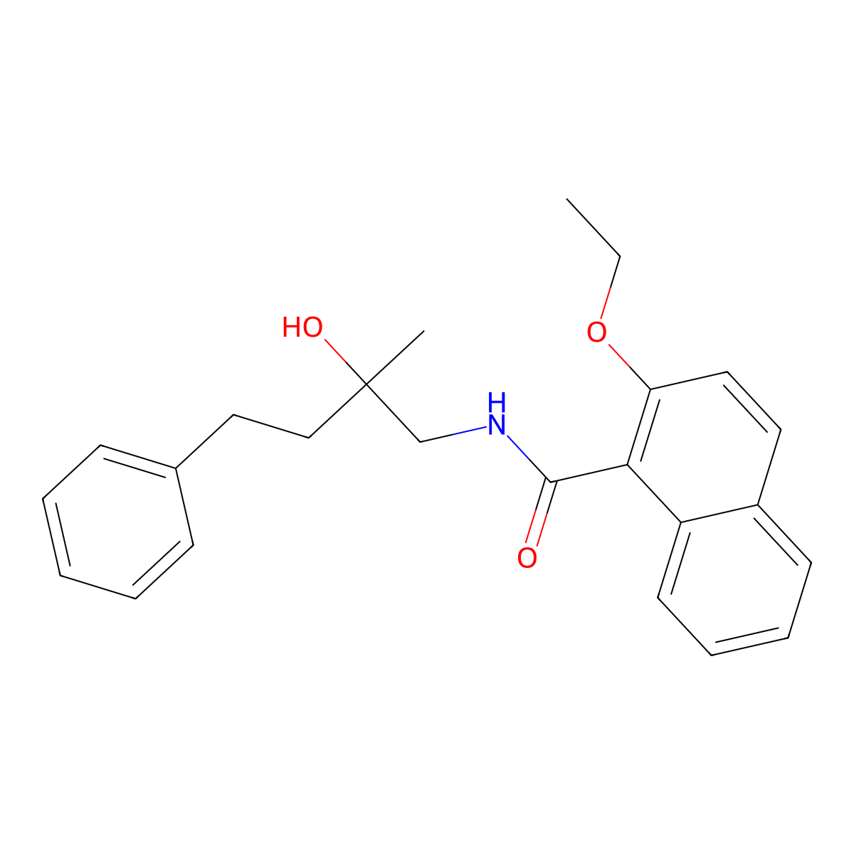 2-ethoxy-N-(2-hydroxy-2-methyl-4-phenylbutyl)-1-naphthamide molecular structure, CAS 1351591-67-7