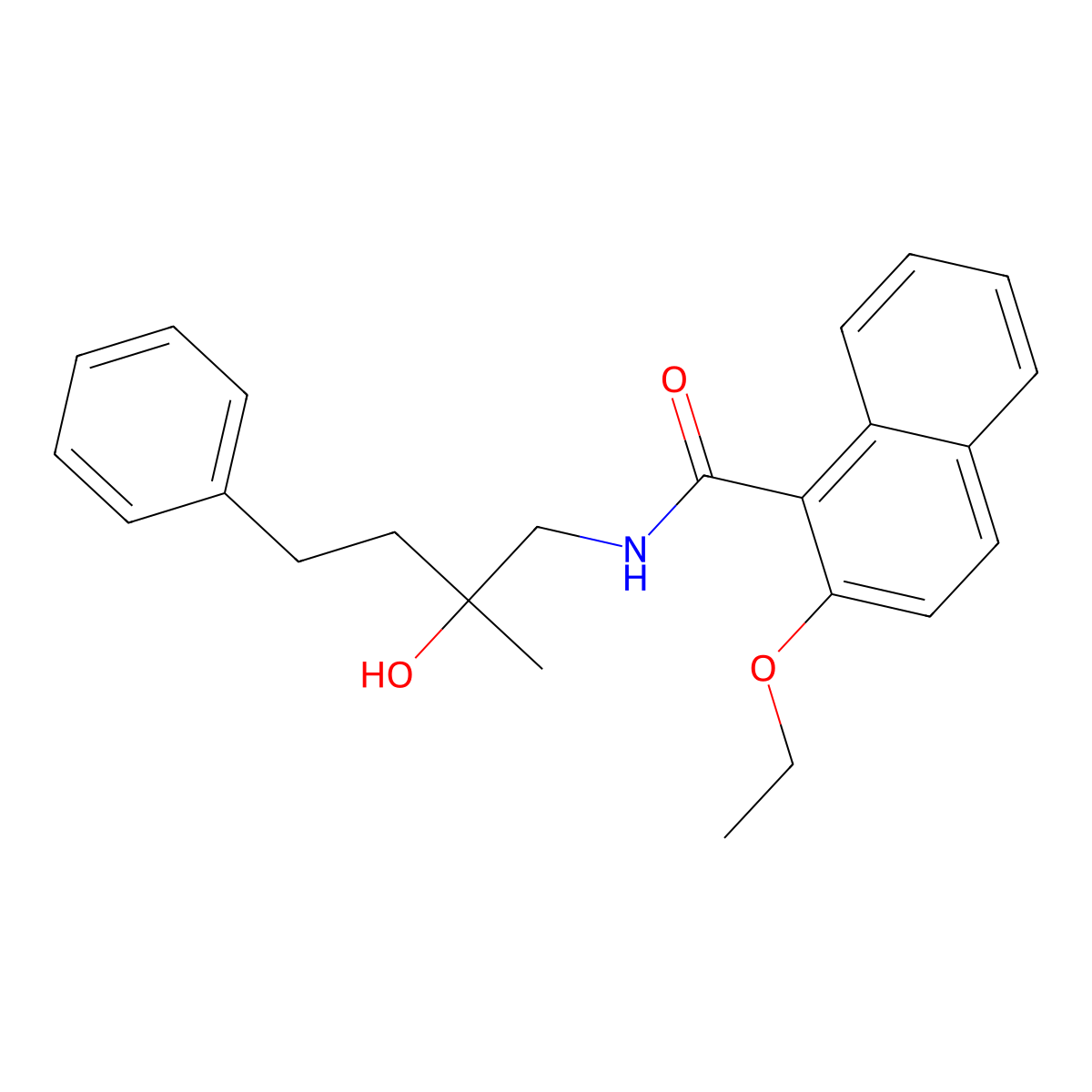 2-ethoxy-N-(2-hydroxy-2-methyl-4-phenylbutyl)-1-naphthamide molecular structure, CAS 1351591-67-7