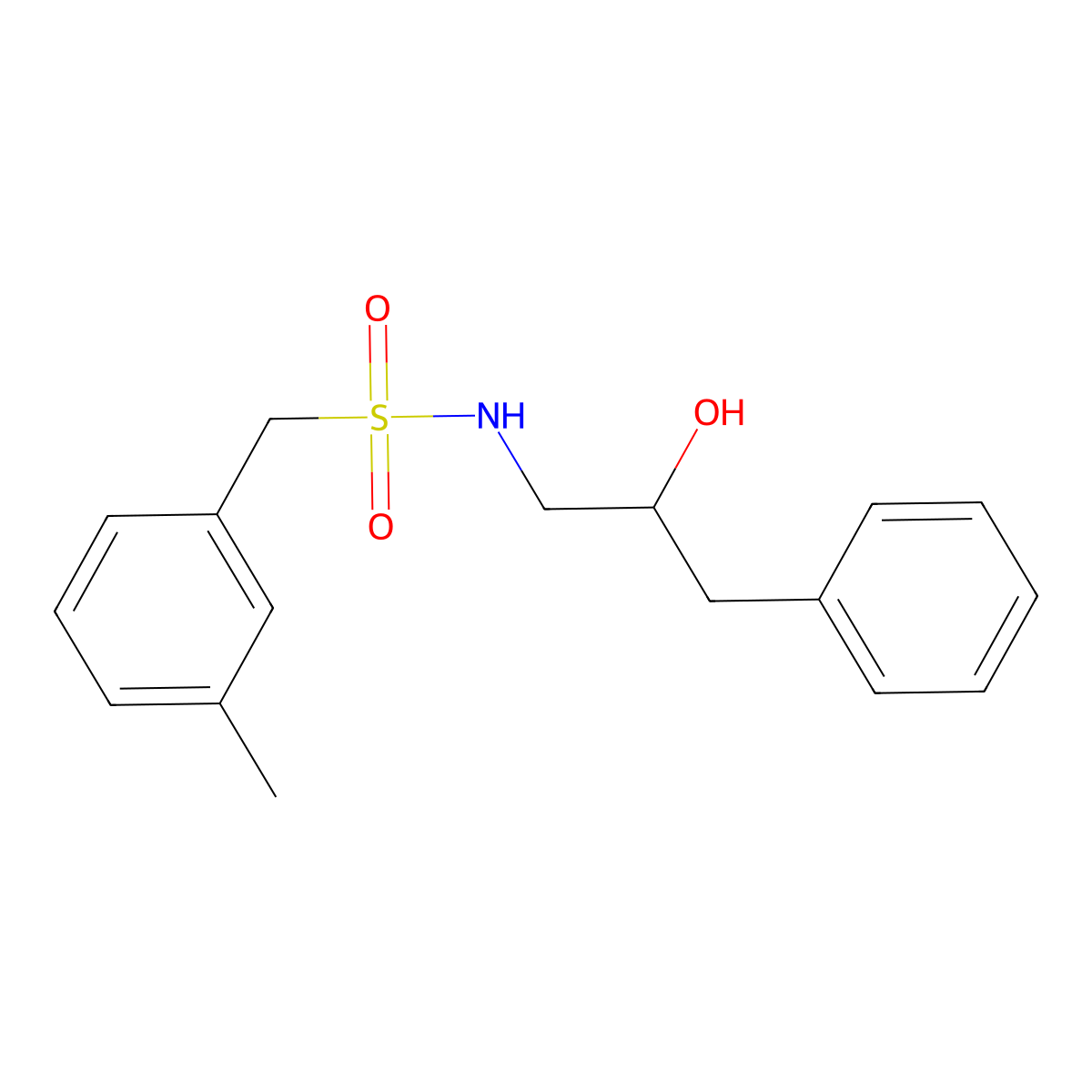 N-(2-hydroxy-3-phenylpropyl)-1-(m-tolyl)methanesulfonamide molecular structure, CAS 1351591-93-9