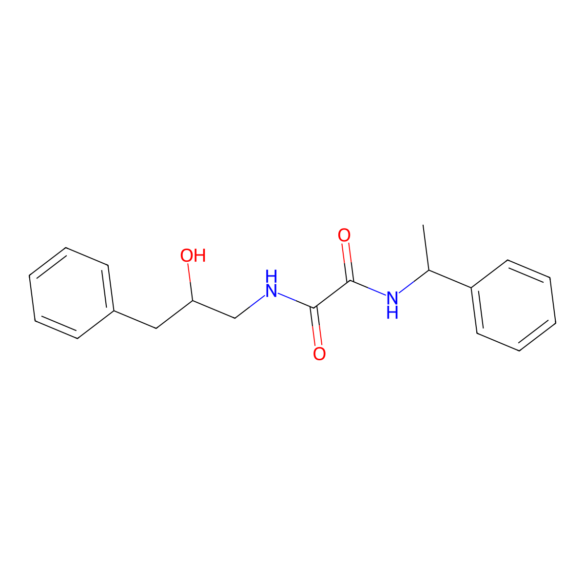 N1-(2-hydroxy-3-phenylpropyl)-N2-(1-phenylethyl)oxalamide molecular structure, CAS 1351594-61-0