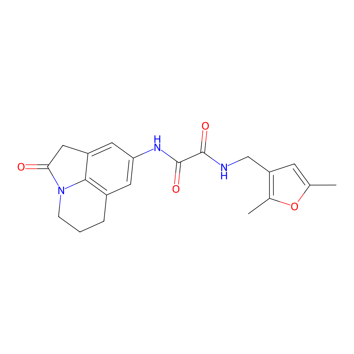 N'-[(2,5-dimethylfuran-3-yl)methyl]-N-{2-oxo-1-azatricyclo[6.3.1.0^{4,12}]dodeca-4,6,8(12)-trien-6-yl}ethanediamide molecular structure, CAS 1351594-96-1