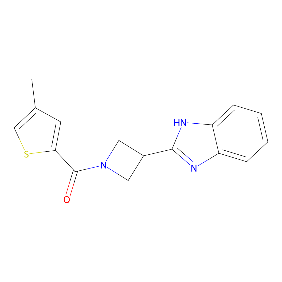(3-(1H-benzo[d]imidazol-2-yl)azetidin-1-yl)(4-methylthiophen-2-yl)methanone molecular structure, CAS 1351595-23-7
