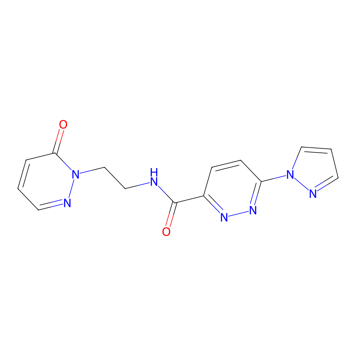 N-(2-(6-oxopyridazin-1(6H)-yl)ethyl)-6-(1H-pyrazol-1-yl)pyridazine-3-carboxamide molecular structure, CAS 1351595-30-6