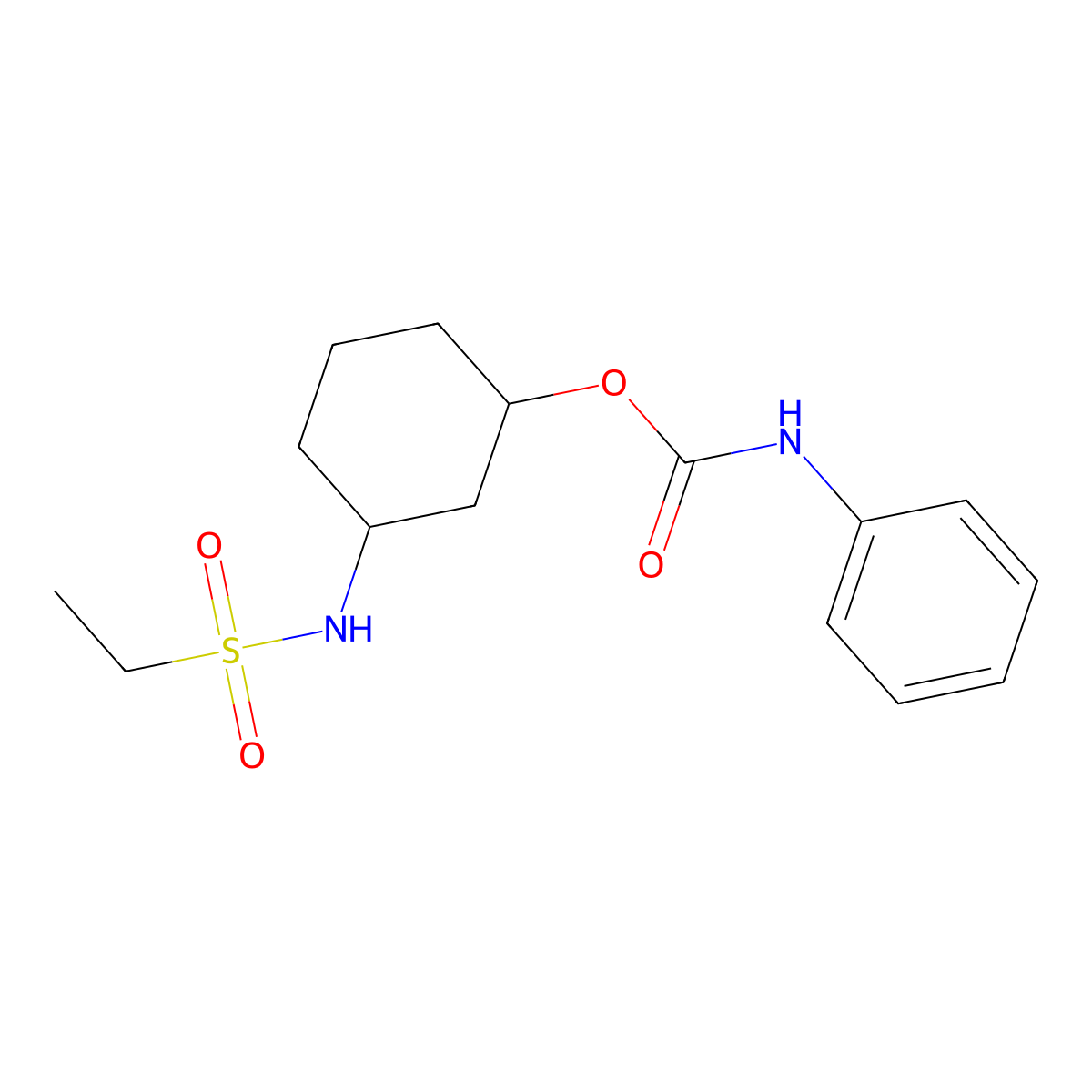 3-(Ethylsulfonamido)cyclohexyl phenylcarbamate molecular structure, CAS 1351595-38-4