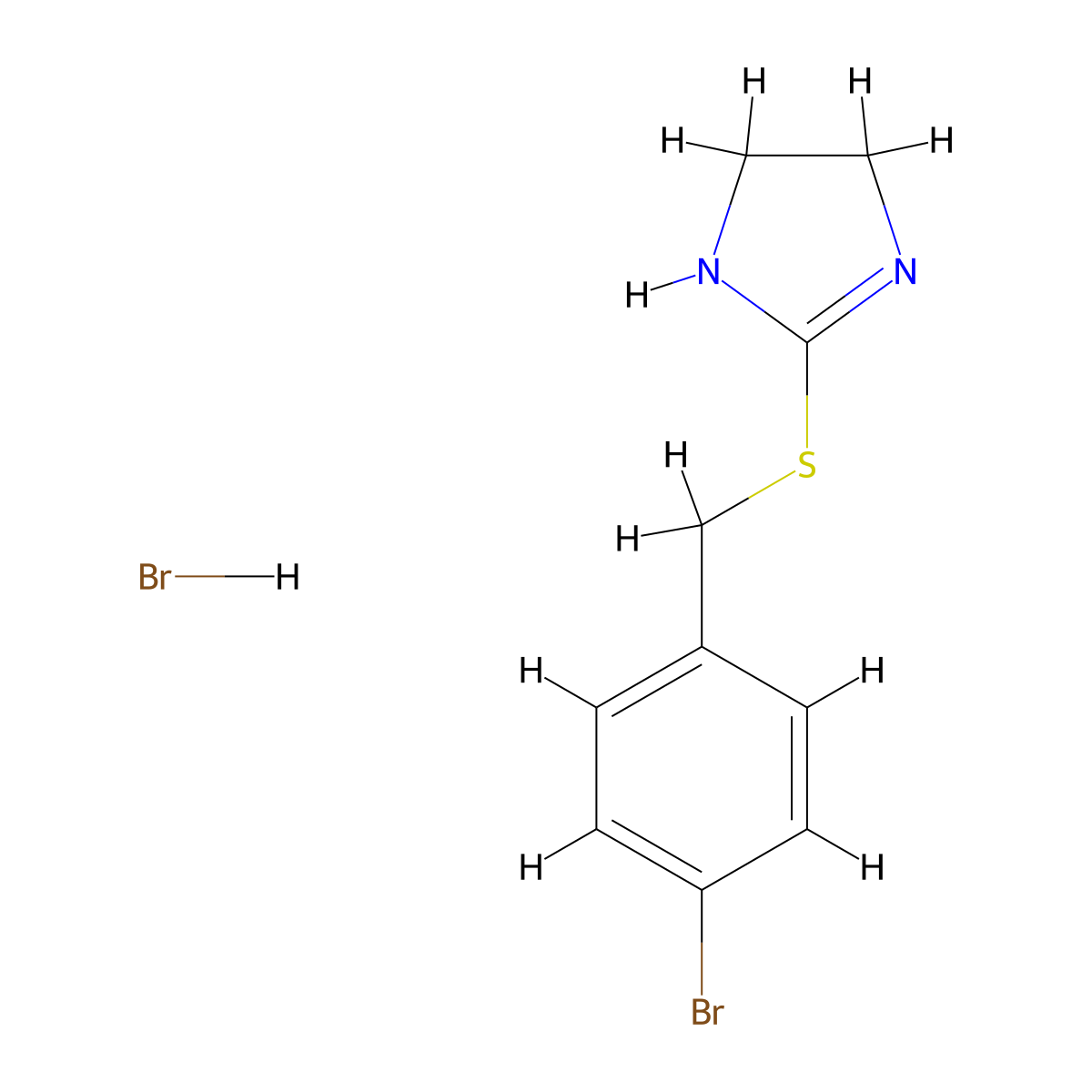 2-[(4-bromobenzyl)thio]-4,5-dihydro-1H-imidazole hydrobromide molecular structure, CAS 1351596-20-7
