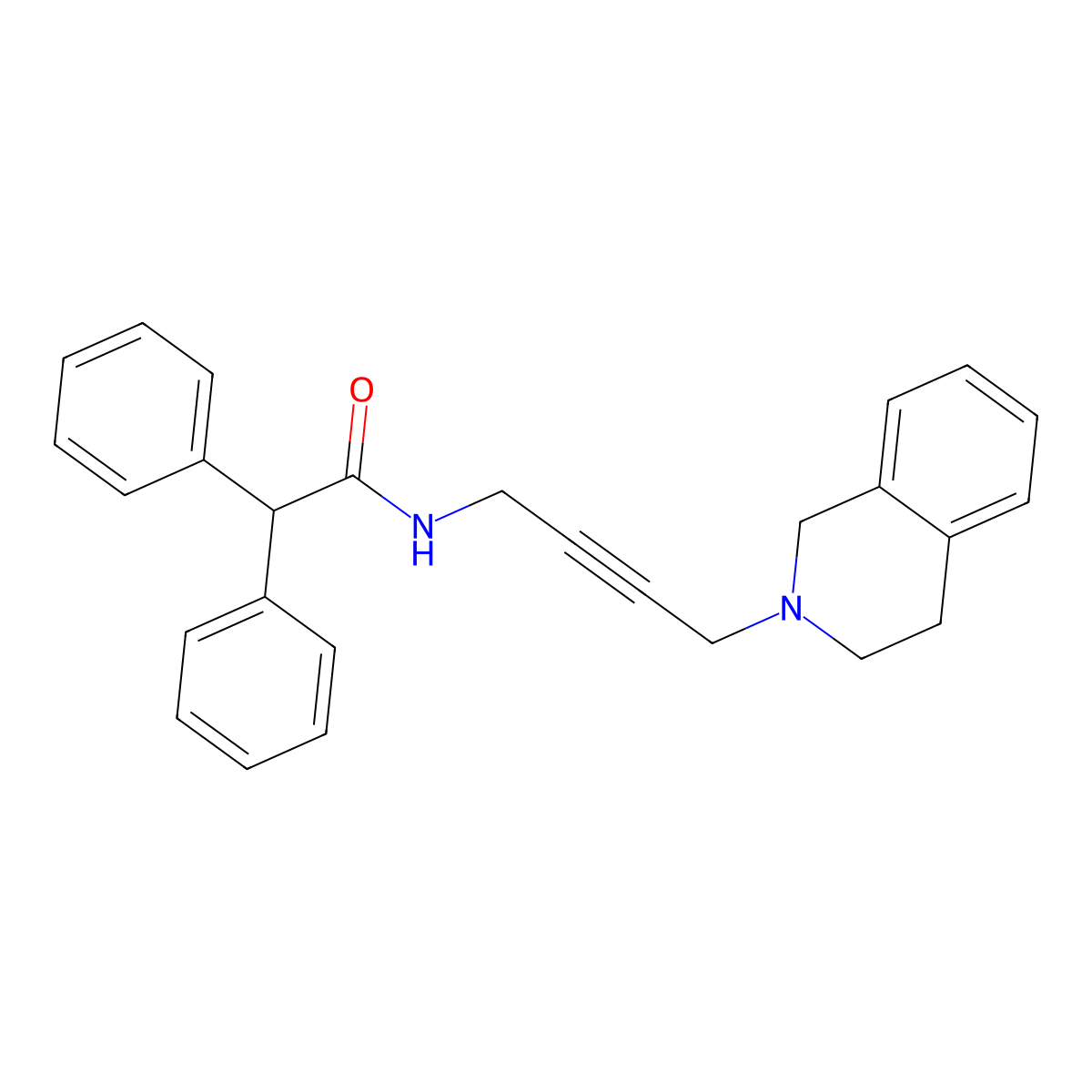 N-(4-(3,4-dihydroisoquinolin-2(1H)-yl)but-2-yn-1-yl)-2,2-diphenylacetamide molecular structure, CAS 1351596-24-1