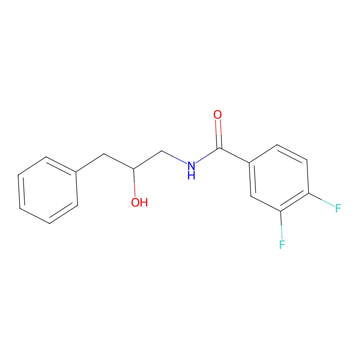 3,4-difluoro-N-(2-hydroxy-3-phenylpropyl)benzamide molecular structure, CAS 1351596-92-3