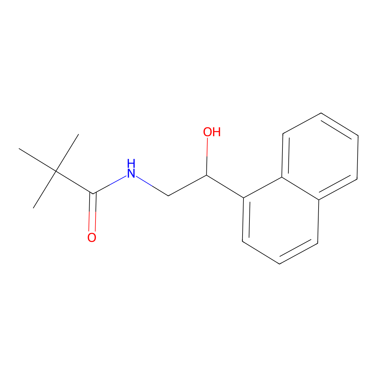 N-[2-hydroxy-2-(naphthalen-1-yl)ethyl]-2,2-dimethylpropanamide molecular structure, CAS 1351596-97-8