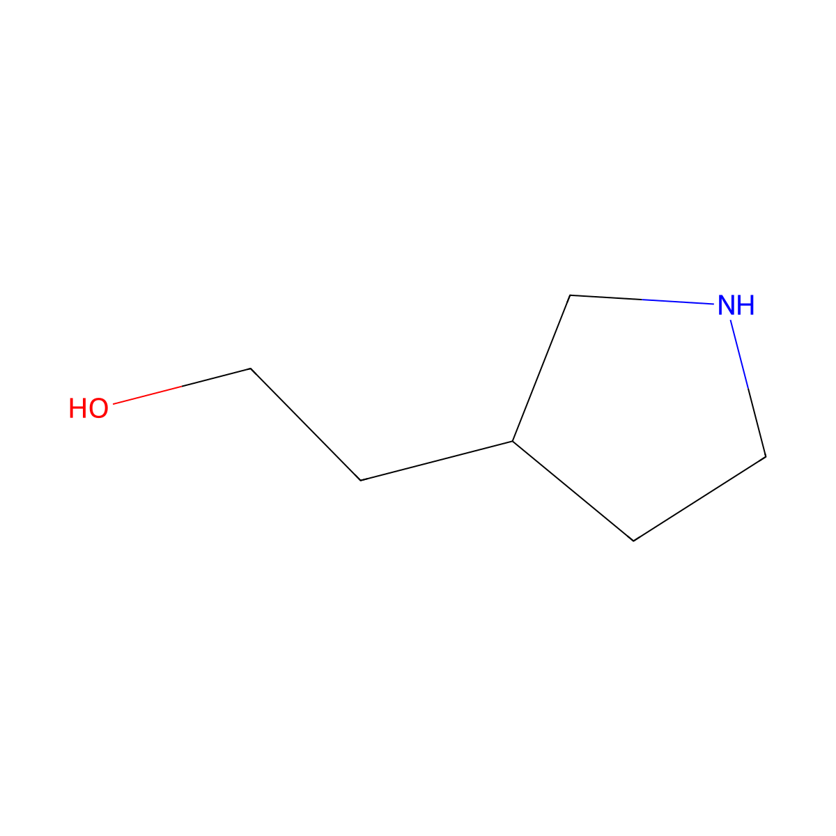 (3R)-3-Pyrrolidineethanol molecular structure, CAS 1351597-21-1
