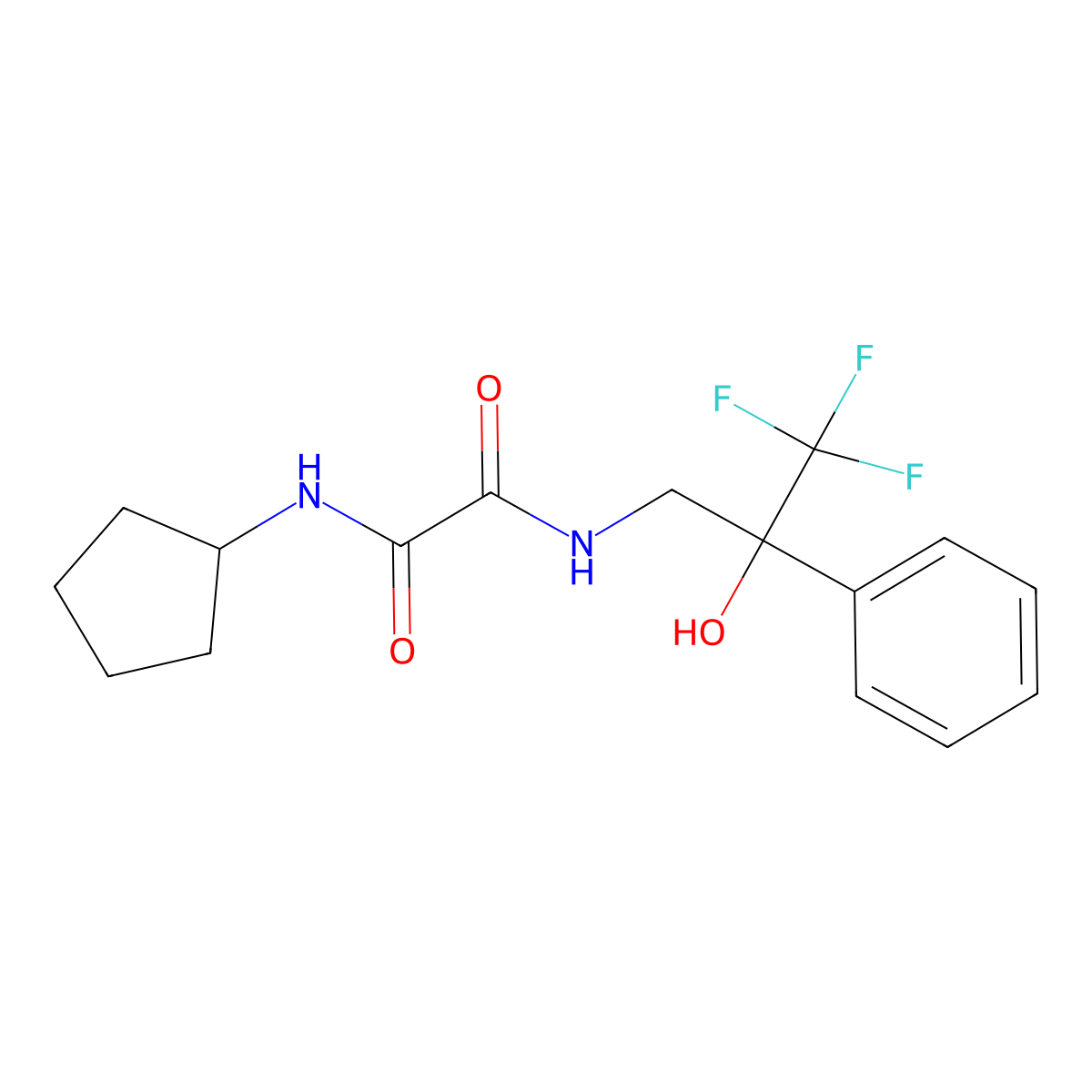 N1-cyclopentyl-N2-(3,3,3-trifluoro-2-hydroxy-2-phenylpropyl)oxalamide molecular structure, CAS 1351598-06-5