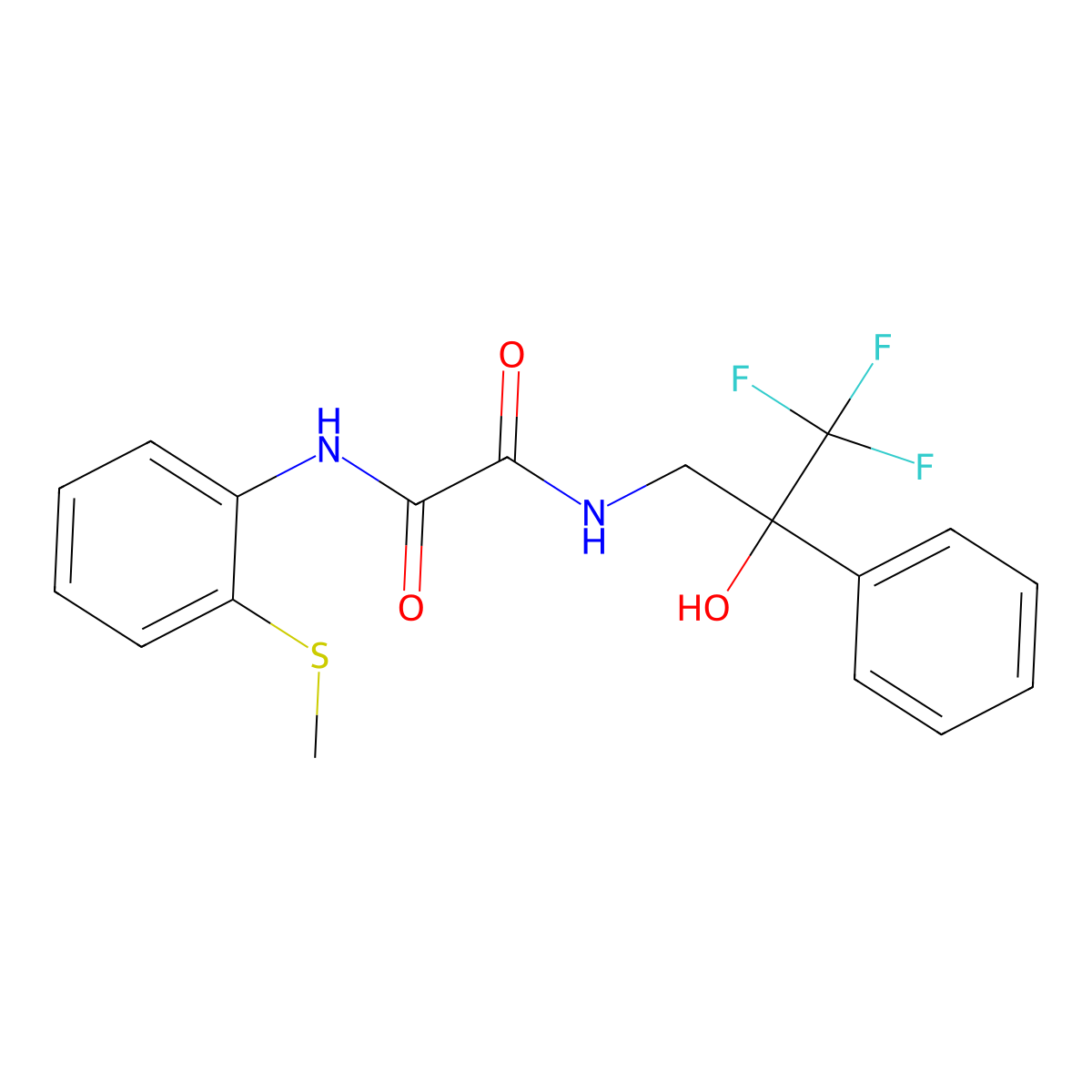 N1-(2-(methylthio)phenyl)-N2-(3,3,3-trifluoro-2-hydroxy-2-phenylpropyl)oxalamide molecular structure, CAS 1351598-09-8