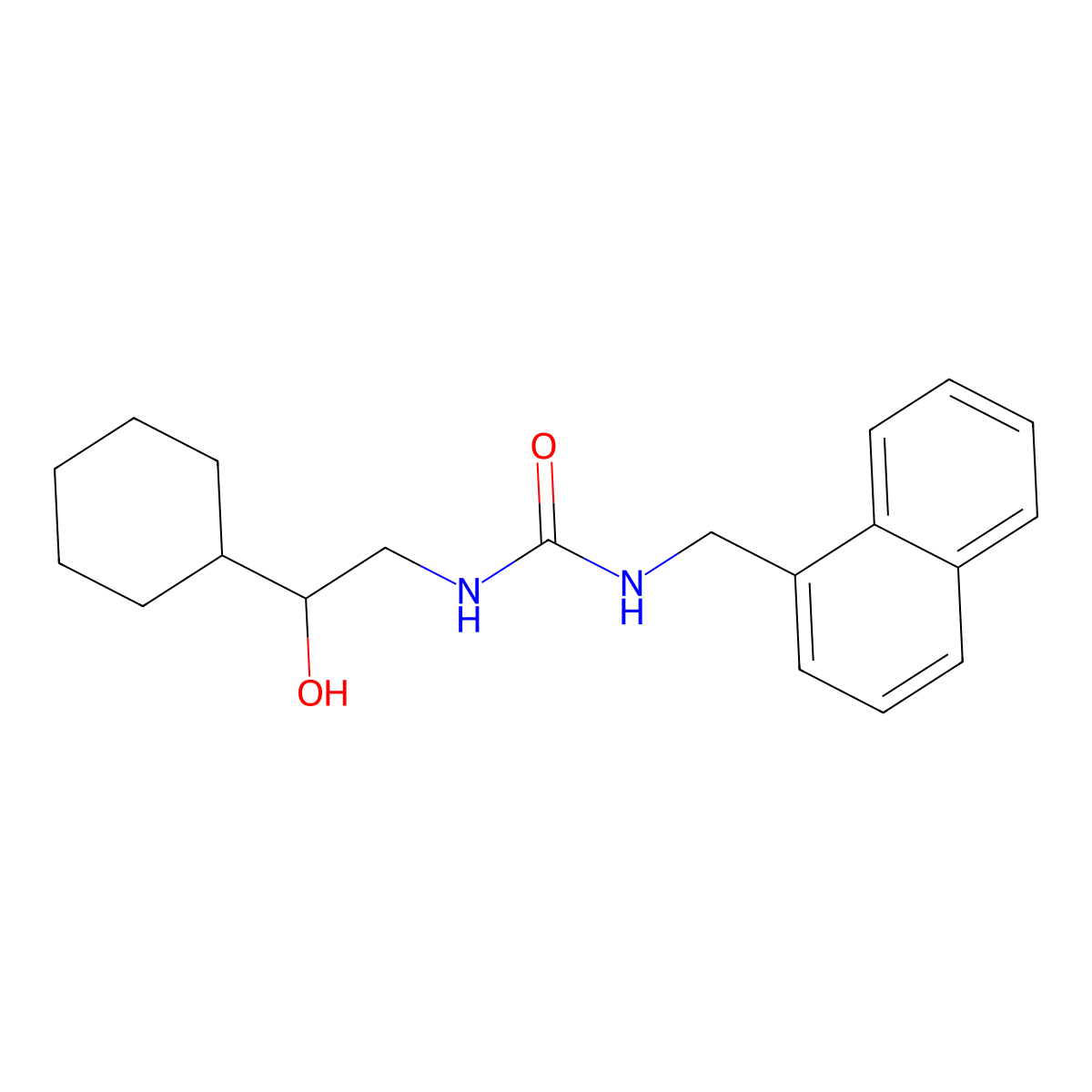 1-(2-Cyclohexyl-2-hydroxyethyl)-3-(naphthalen-1-ylmethyl)urea molecular structure, CAS 1351598-29-2