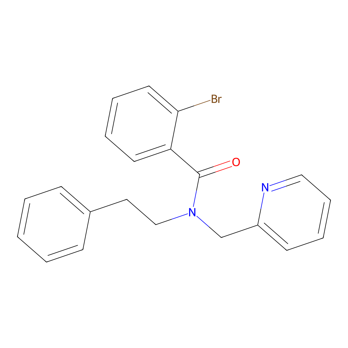 2-bromo-N-phenethyl-N-(pyridin-2-ylmethyl)benzamide molecular structure, CAS 1351599-71-7
