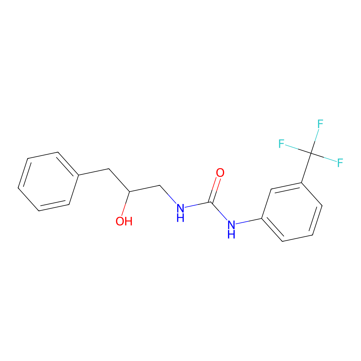 1-(2-Hydroxy-3-phenylpropyl)-3-[3-(trifluoromethyl)phenyl]urea molecular structure, CAS 1351599-74-0
