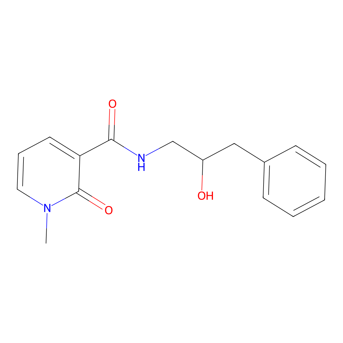 N-(2-hydroxy-3-phenylpropyl)-1-methyl-2-oxo-1,2-dihydropyridine-3-carboxamide molecular structure, CAS 1351599-86-4