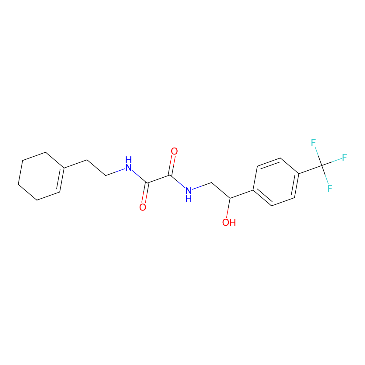 N1-(2-(cyclohex-1-en-1-yl)ethyl)-N2-(2-hydroxy-2-(4-(trifluoromethyl)phenyl)ethyl)oxalamide molecular structure, CAS 1351599-99-9
