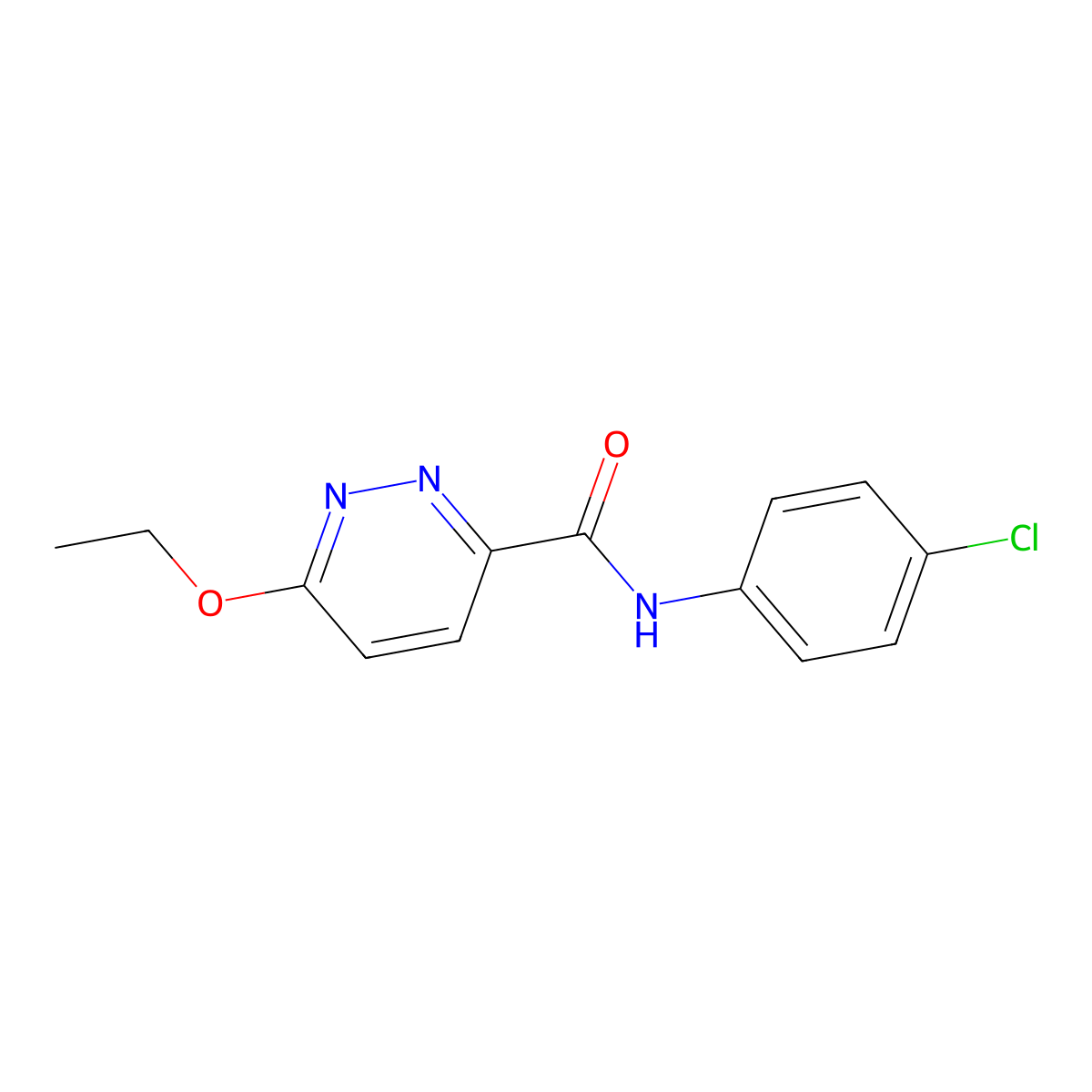 N-(4-chlorophenyl)-6-ethoxypyridazine-3-carboxamide molecular structure, CAS 1351600-06-0