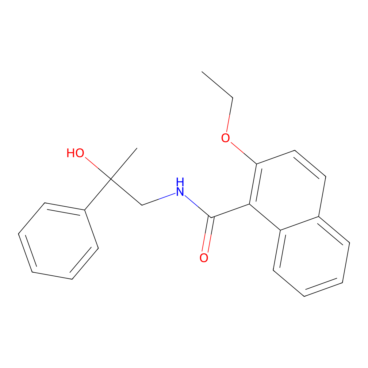 2-ethoxy-N-(2-hydroxy-2-phenylpropyl)-1-naphthamide molecular structure, CAS 1351600-18-4