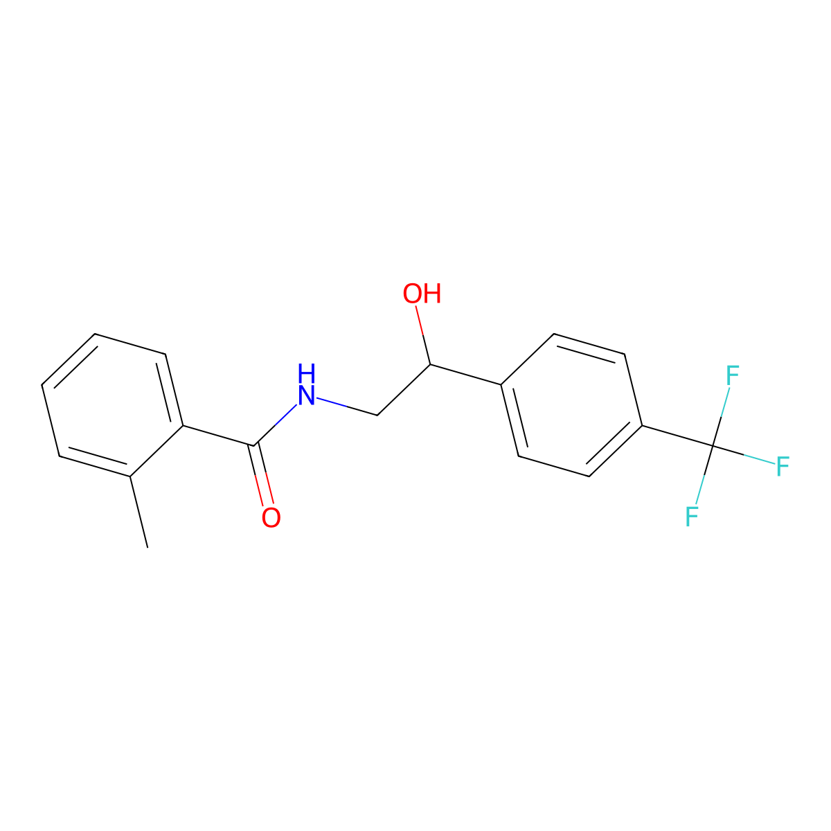N-(2-hydroxy-2-(4-(trifluoromethyl)phenyl)ethyl)-2-methylbenzamide molecular structure, CAS 1351600-21-9