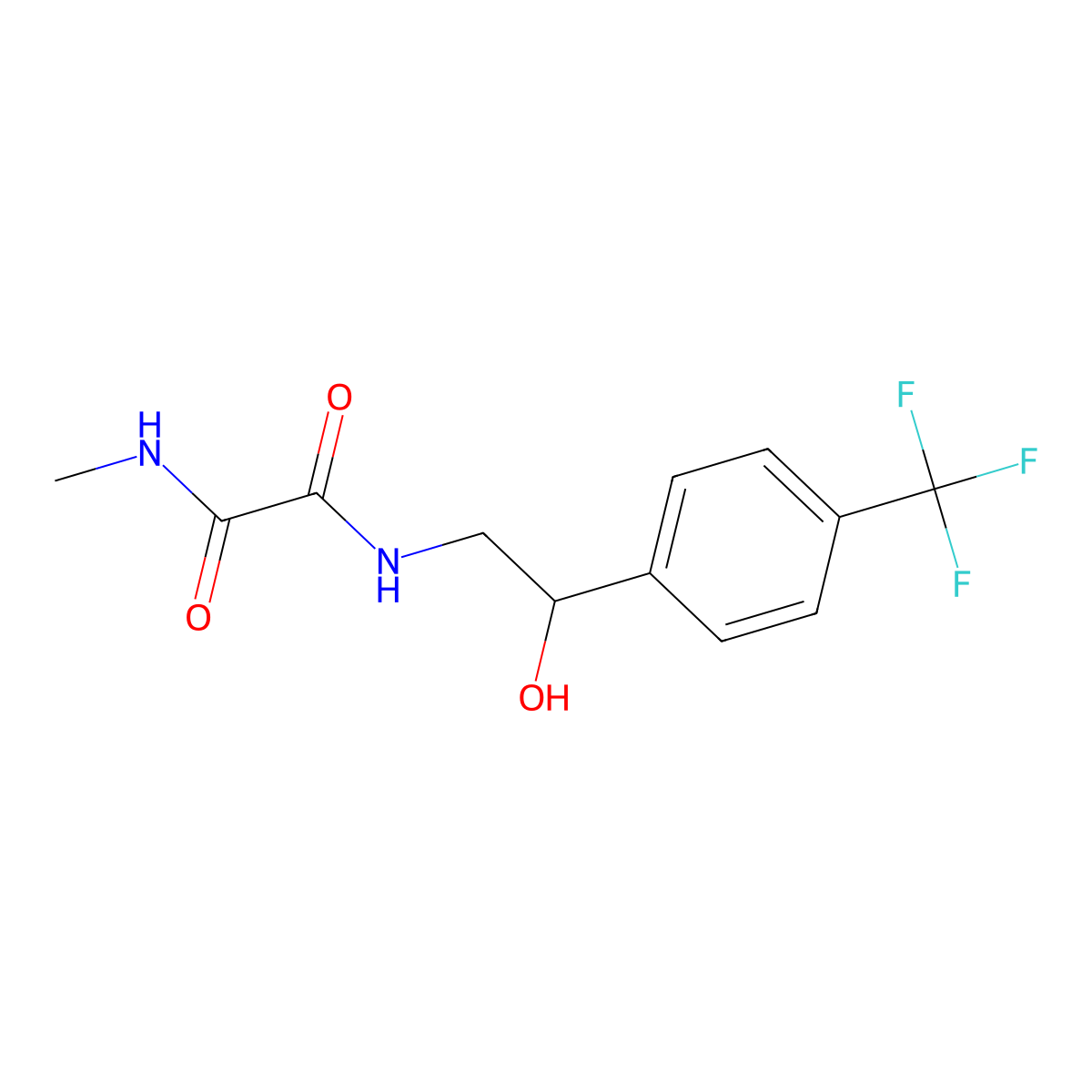 N1-(2-hydroxy-2-(4-(trifluoromethyl)phenyl)ethyl)-N2-methyloxalamide molecular structure, CAS 1351600-91-3