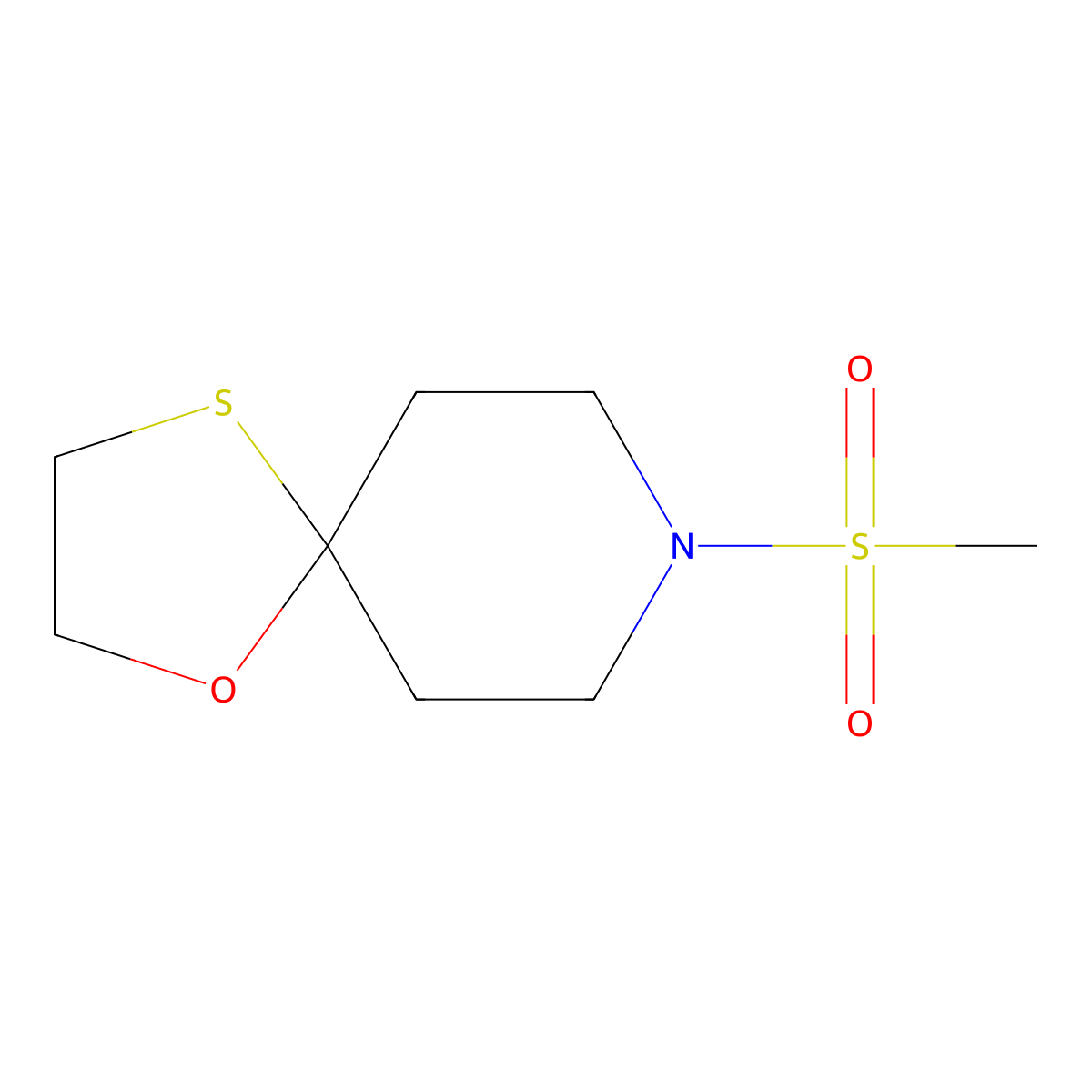 8-(Methylsulfonyl)-1-oxa-4-thia-8-azaspiro[4.5]decane molecular structure, CAS 1351601-18-7