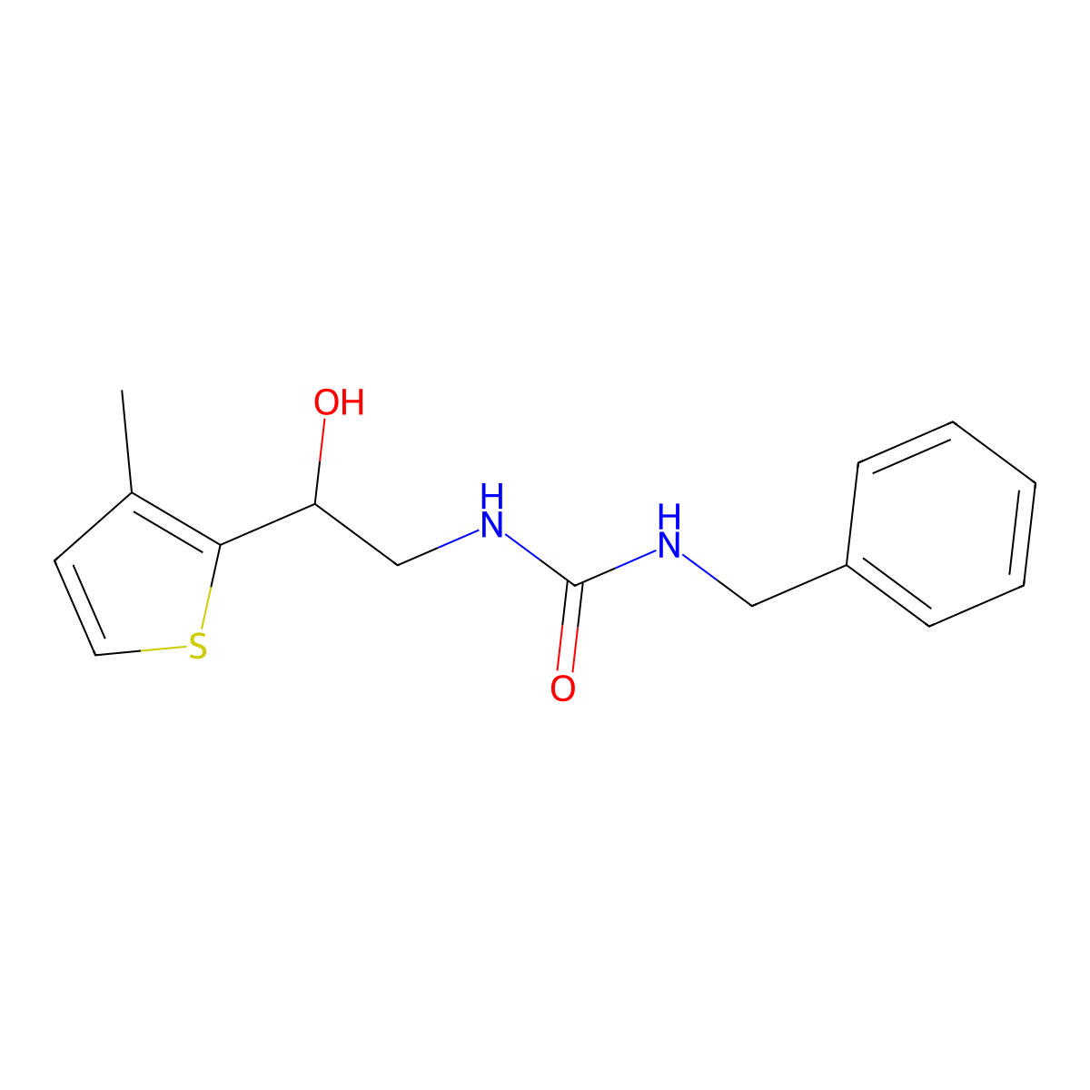 1-Benzyl-3-[2-hydroxy-2-(3-methylthiophen-2-yl)ethyl]urea molecular structure, CAS 1351601-31-4