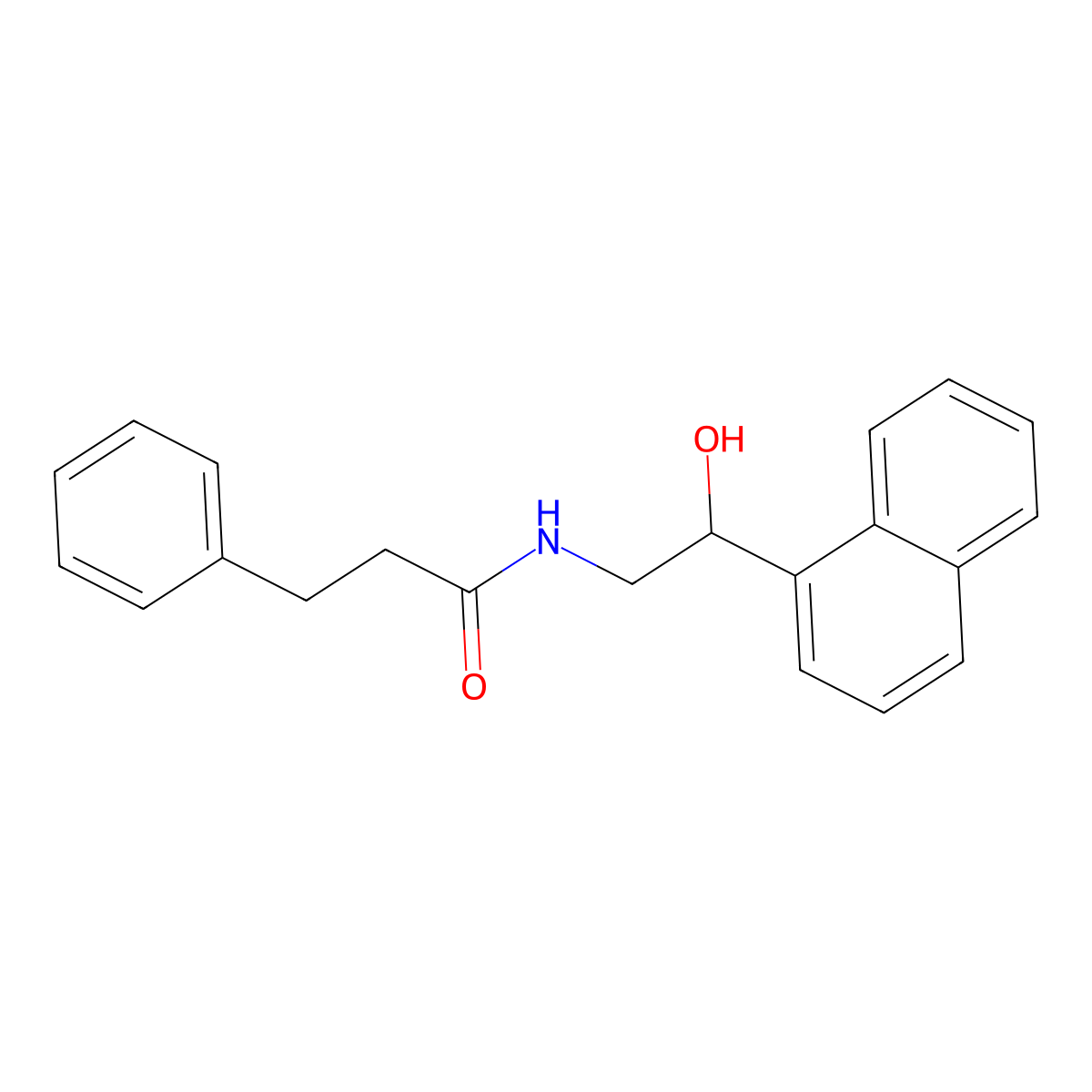 N-(2-hydroxy-2-(naphthalen-1-yl)ethyl)-3-phenylpropanamide molecular structure, CAS 1351601-49-4