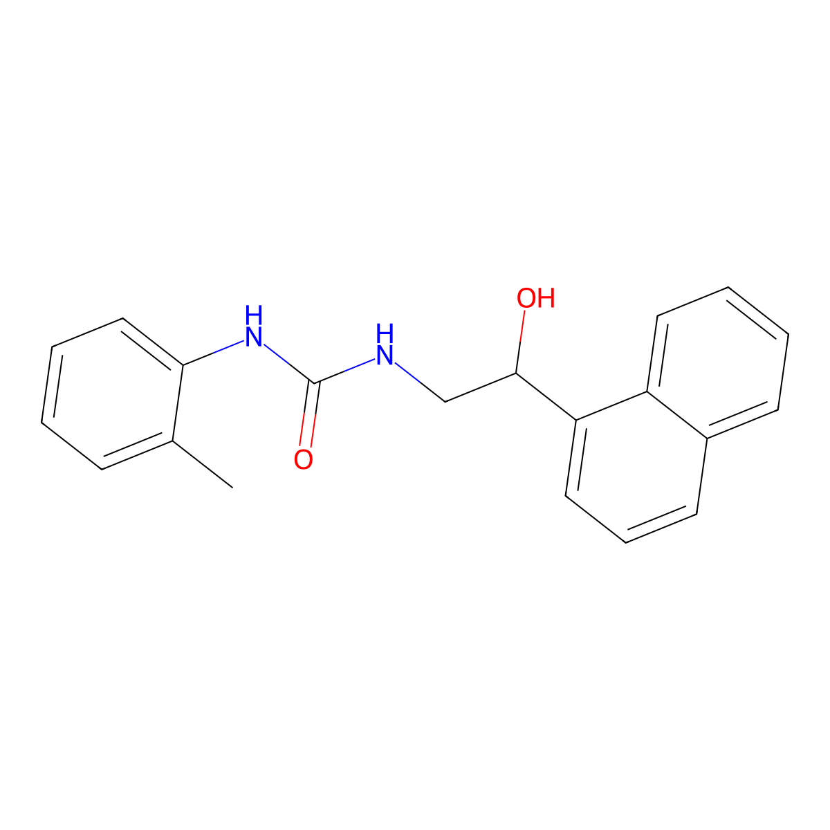 1-(2-Hydroxy-2-(naphthalen-1-yl)ethyl)-3-(o-tolyl)urea molecular structure, CAS 1351601-81-4
