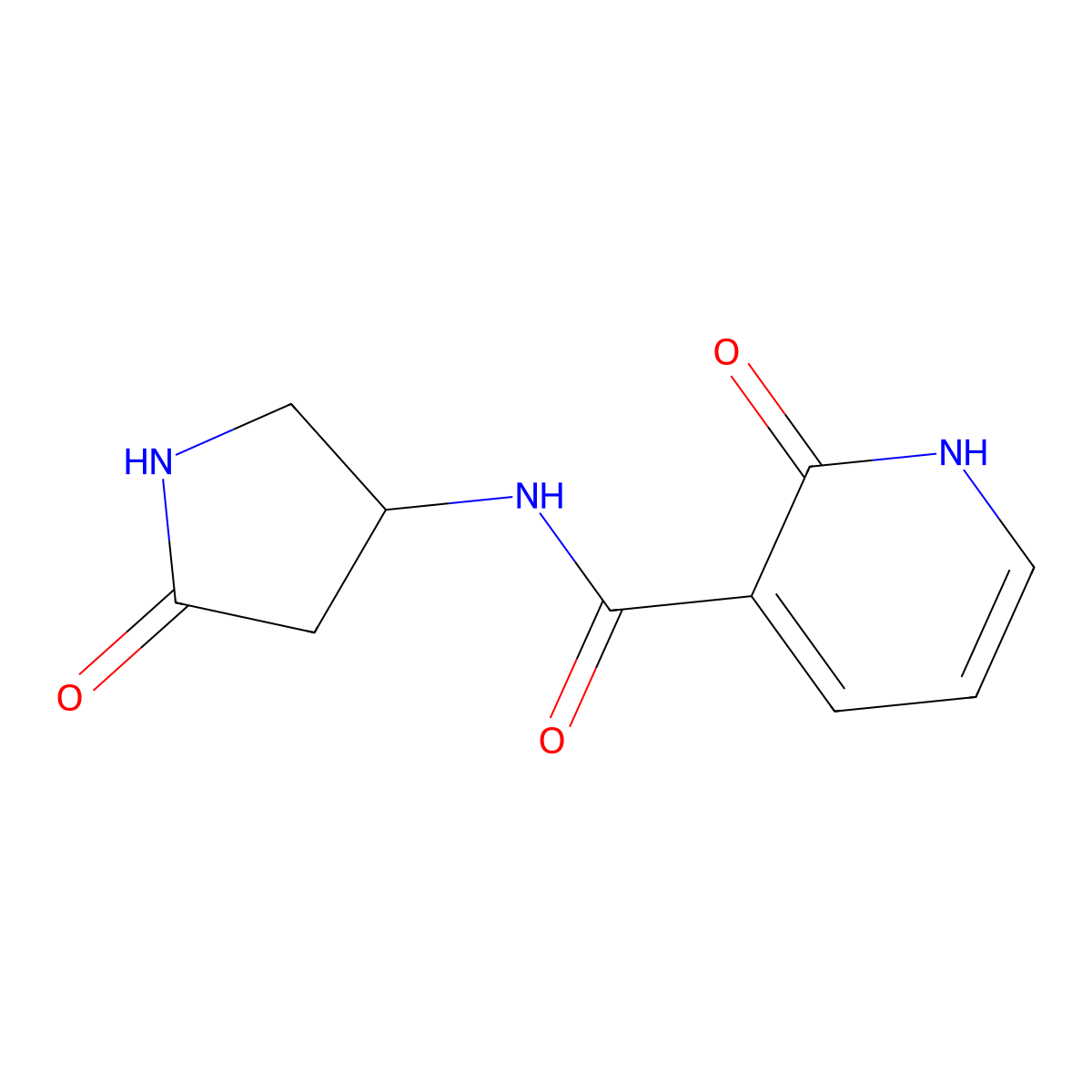 2-oxo-N-(5-oxopyrrolidin-3-yl)-1,2-dihydropyridine-3-carboxamide molecular structure, CAS 1351602-01-1