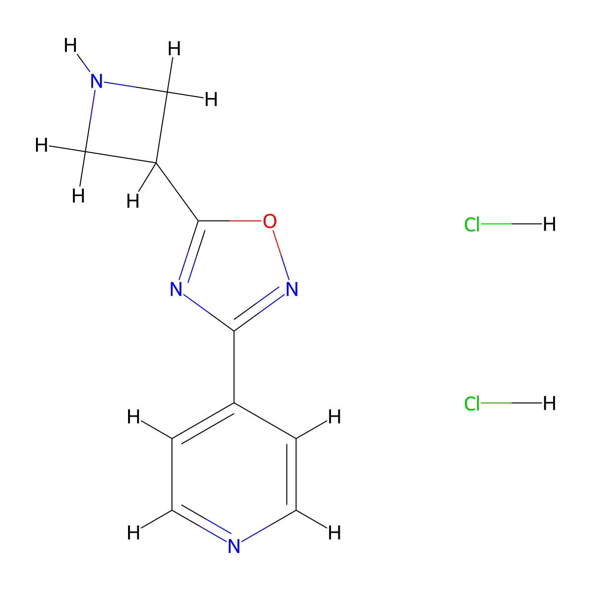 4-(5-Azetidin-3-yl-1,2,4-oxadiazol-3-yl)pyridine dihydrochloride molecular structure, CAS 1351602-17-9