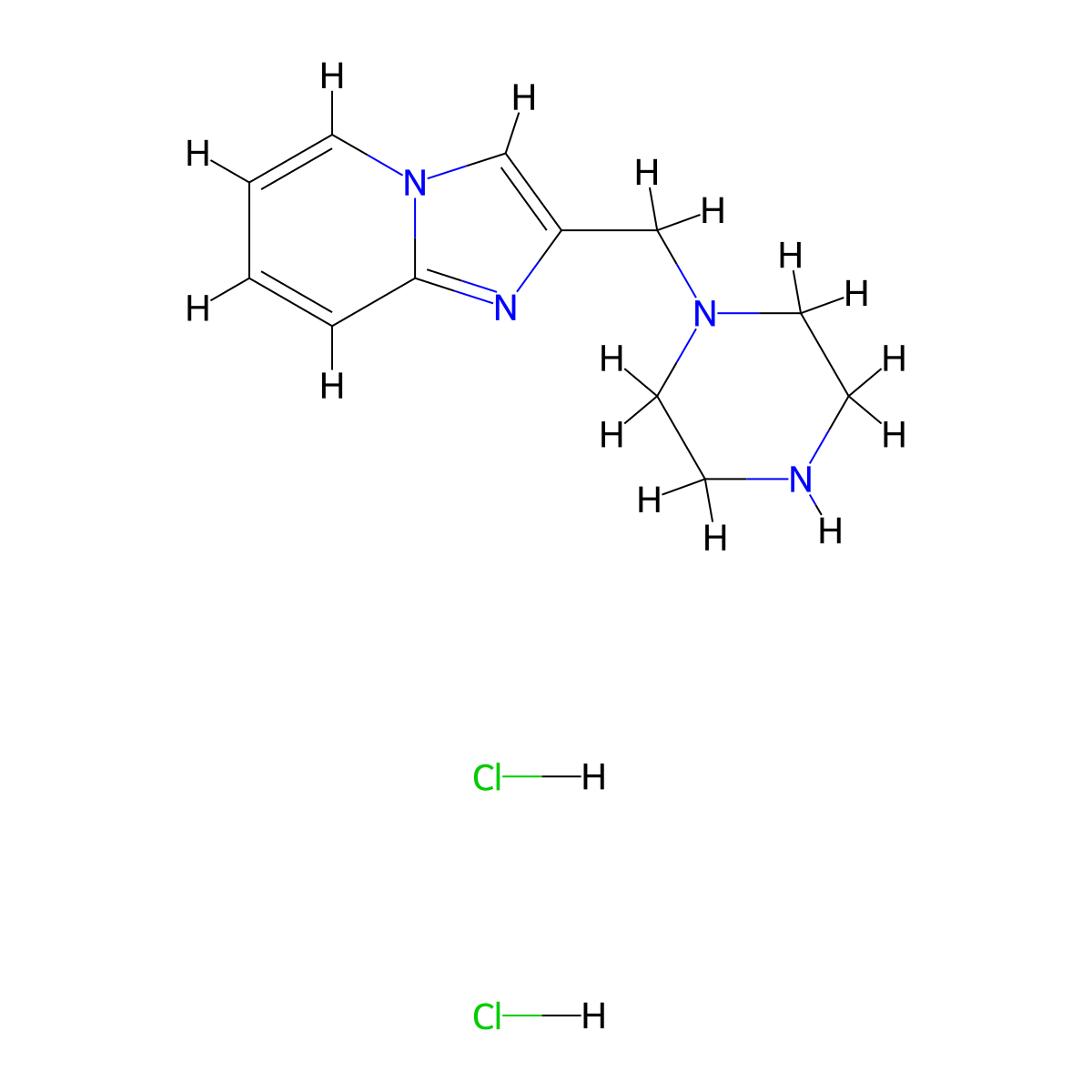 2-(Piperazin-1-ylmethyl)imidazo[1,2-a]pyridine dihydrochloride molecular structure, CAS 1351602-32-8