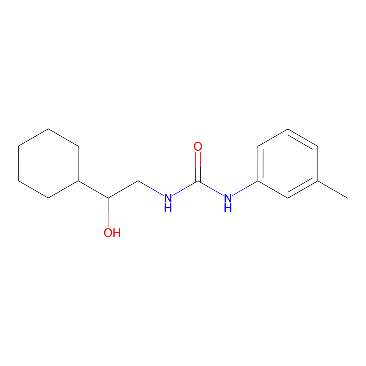 1-(2-Cyclohexyl-2-hydroxyethyl)-3-(m-tolyl)urea molecular structure, CAS 1351602-99-7