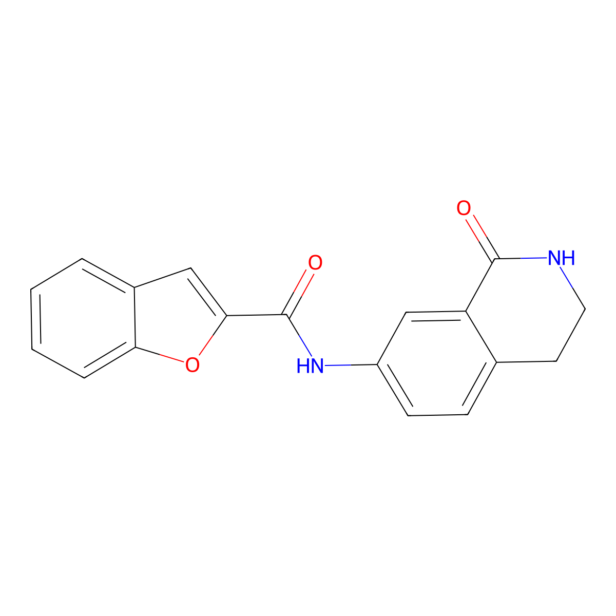 N-(1-oxo-1,2,3,4-tetrahydroisoquinolin-7-yl)benzofuran-2-carboxamide molecular structure, CAS 1351603-04-7