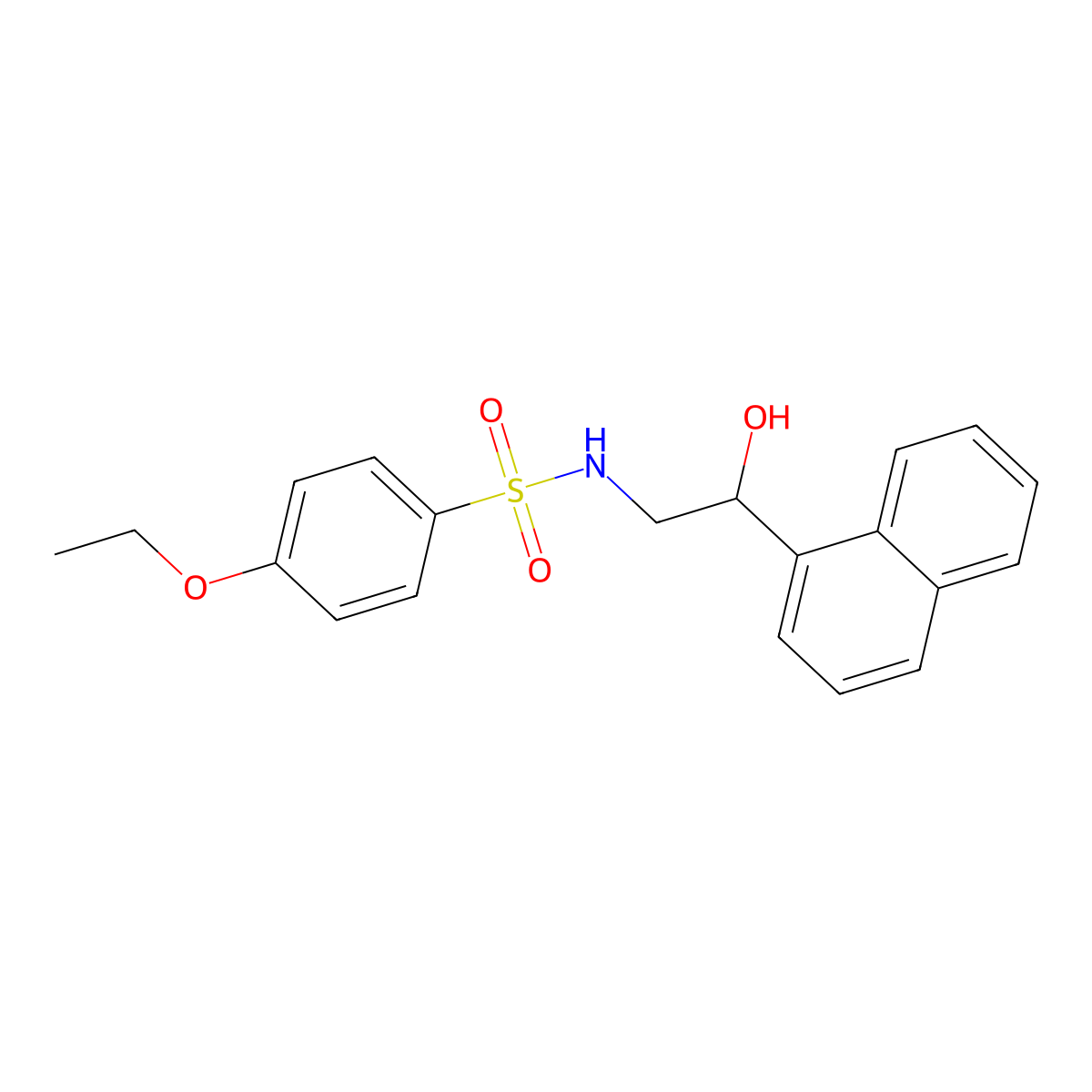 4-ethoxy-N-(2-hydroxy-2-(naphthalen-1-yl)ethyl)benzenesulfonamide molecular structure, CAS 1351604-95-9
